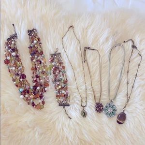Lia Sophia necklaces and bracelet (6 pieces)
